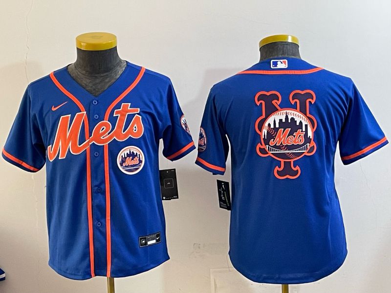 Youth New York Mets Blank Blue Game 2026 Nike MLB Jersey style 009->youth mlb jersey->Youth Jersey